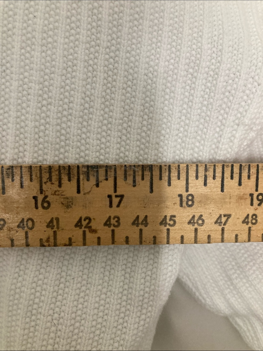 Talbots Cream Ribbed V-Neck Button Front Cardigan M - Picture 7 of 9